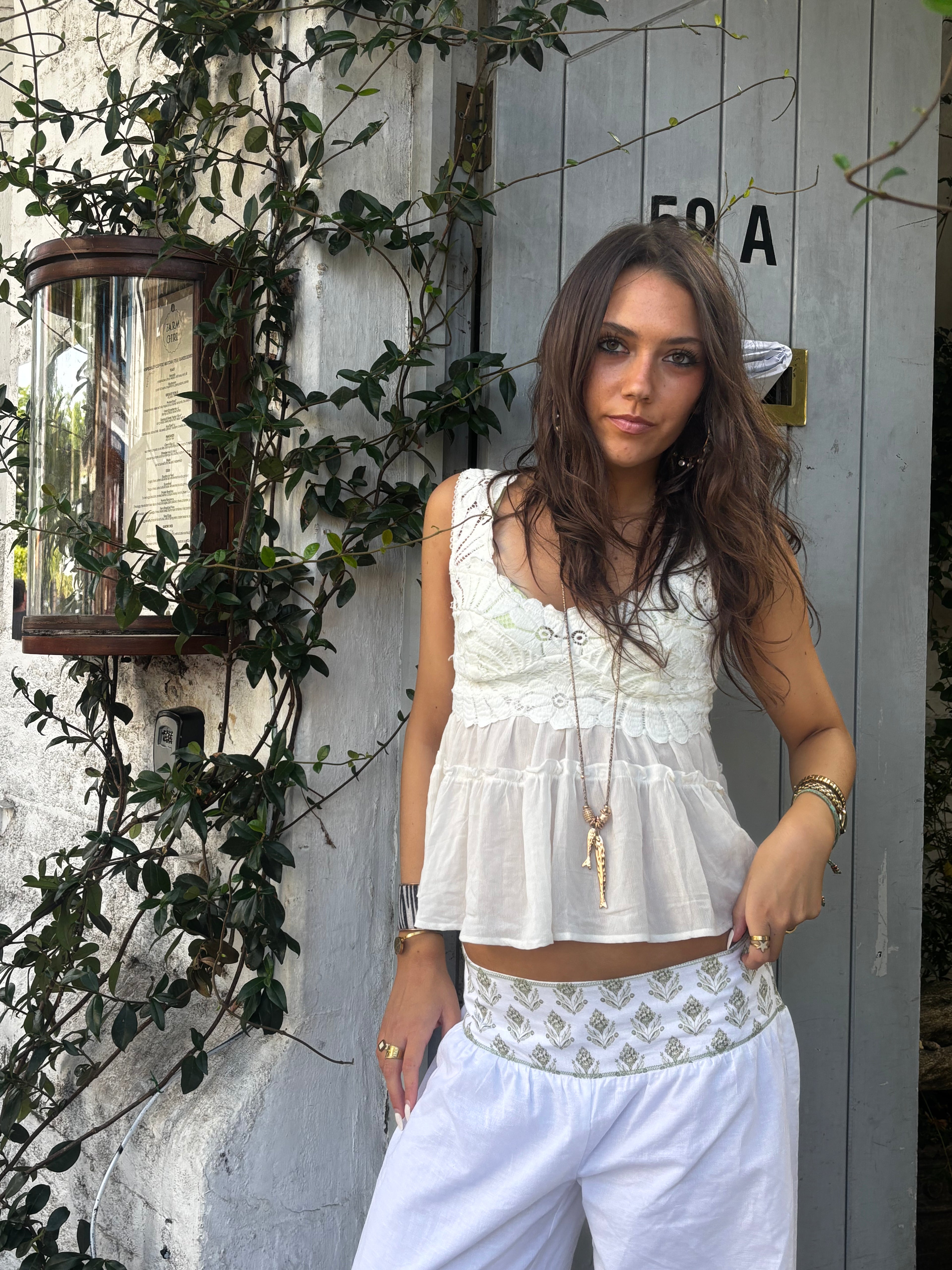 Iris Linen Trousers — Sage