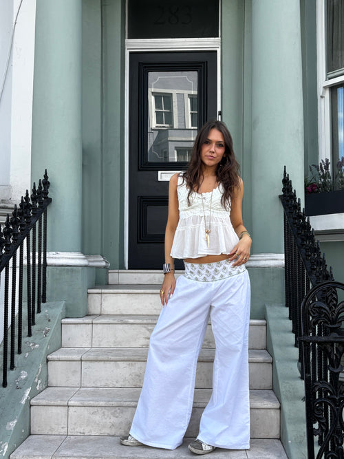 Iris Linen Trousers — Sage